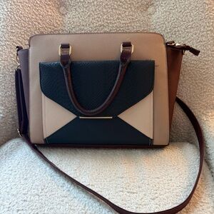 Atmosphere Cream and Brown Satchel